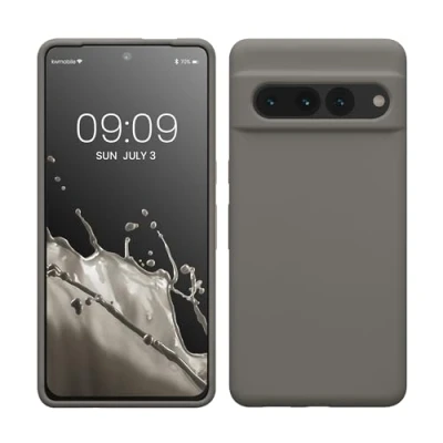 Bild av kwmobile fodral kompatibelt med Google Pixel 7 Pro TPU silikon telefonskydd mjuk finish stendamm svart matt