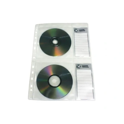 Bild av 4 fack, A4, CD/DVD dokumentskydd, jämn, 11 hål, genomskinlig 5/fp