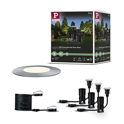 Bild av Paulmann 93649 Plug &amp; Shine LED Utomhusbelysning Floor Mini 3 delad förlängningssats IP67 3000K 3x2,5W 24V 93949 infälld golvlampa
