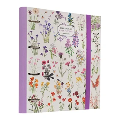 Bild av Grupo Erik Botanical Wild Flowers 4 Ring Binder Premium A4 Folders 11 x 12.6 inches / 28 32 cm Ringbinder