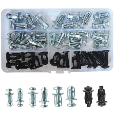Bild av 40 uppsättningar (80st) M4 M5 M6 Jack Nuts Petal Expansion Nut Thin Fixings Dowels med skruvar Montering för ihålig vägg Iron Skin Line Användning i tunn mjuk