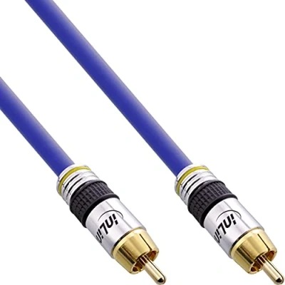 Bild av InLine koaxialkabel, hane hane, rund RCA (S/PDIF), 1 m