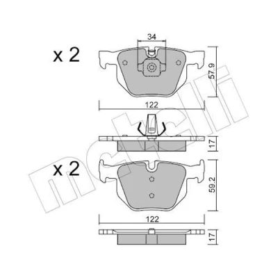 Bild av Bromsbeläggsats, Bakaxel, bmw x5 [e70, f15, f85], x6 [e71, e72, f16, f86], 34 21 6 776 937