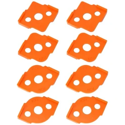 Bild av QWORK® 8 st set radie jigg routermallar R5 R10 R15 R20 R25 R30 R35 R40, ABS+CNC hörn router jiggar och mallar för professionell träbearbetning