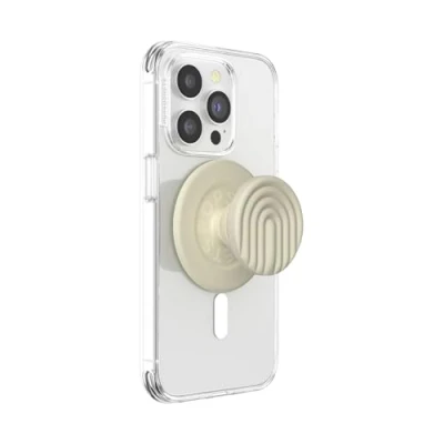 Bild av PopSockets runt telefongrepp kompatibelt med MagSafe, adapterring ingår, telefonhållare, trådlös laddning kompatibel dimma
