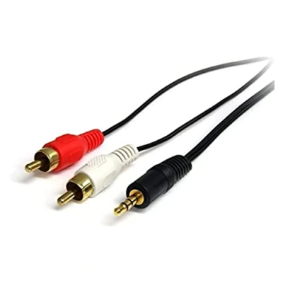 Bild av StarTech.com 3 fot stereoljudkabel 3,5 mm hane till 2 x RCA heaDPhone uttag miniuttag (MU3MMRCA)