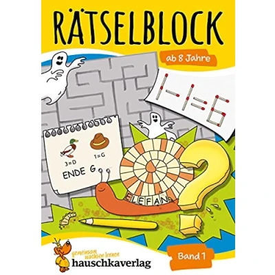 Bild av Ratseln, knobeln, logisches denken t633 ratselblock ab 8 jahre, band 1: Kunterbunter Rätselspaß: Labyrinthe, Fehler finden, Bilderrätsel, Punkte verbinden u.v.m.