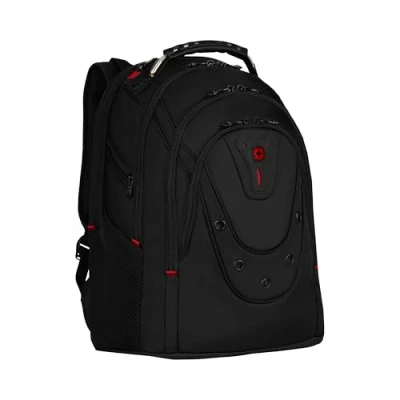 Bild av Wenger Ibex Deluxe laptopryggsäck, för laptop 1416 tum, surfplatta upp till 10 26 l, dam herr, business universitet skola resa, svart