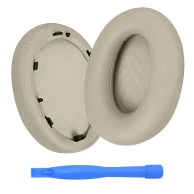 Bild av Ersättnings Öronkuddar för Sony WH 1000XM3 Noise Cancelling Hörlurar från MMOBIEL Memory Foam och Protein PU Hörlurskuddar Earpad Cushions Brun