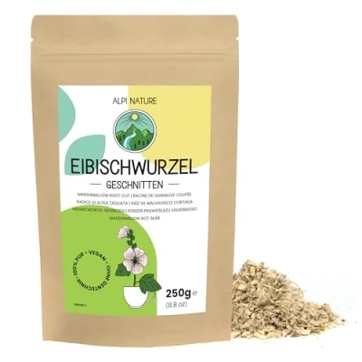 Bild av Alpi Nature Marshmallowrotte 250g från Nature, löst te, marshmallowrot skuren och oskalad för tillredning av marshmallowte örtte
