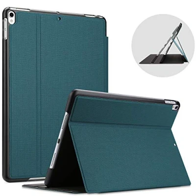 Bild av ProCase iPad Air 3 10,5 tum 2019/iPad Pro 10.5 2017 fodral, smalt stativ skyddande folio fodral smart för (tredje generationen) blågrön