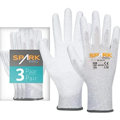 Bild av ACE Spark Pro Arbetshandskar 3 par antistatiska skyddshandskar EN 388/16350 11/2XL (Förpackning med st.)