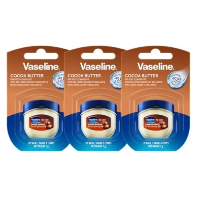 Bild av Vaseline Lip Therapy Cocoa smör, närande läppbalsam för optimal fukt, (Cocoa smör (3 pack)