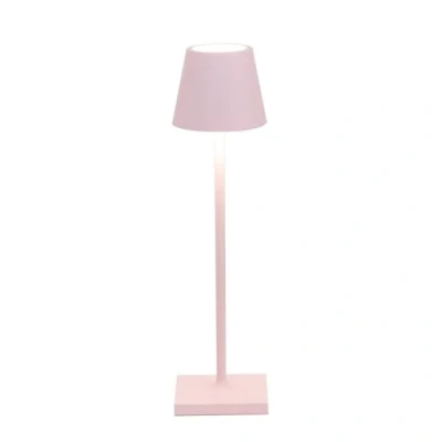 Bild av Zafferano, Poldina Micro Lampa, Uppladdningsbar Sladdlös Bordslampa med Touchkontroller, Lämplig för interiör och utomhus bruk, Dimmer, 2200 3000 K, Höjd 27,5 CM, Färg Rosa