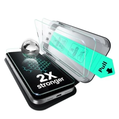 Bild av ESR 3 pack 9H+ glas för iPhone 16e/iPhone 14/iPhone 13/iPhone 13 Pro skärmskydd, [splittersäkert och längsta hållbar] Fullt täckning härdat med UltraFit bricka