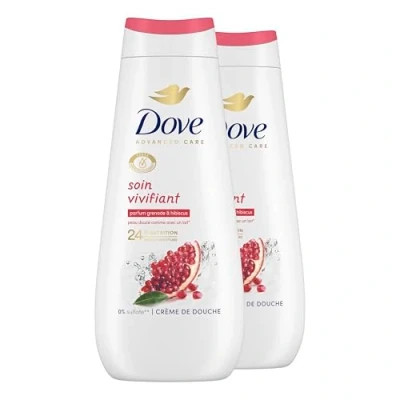 Bild av DOVE Advanced Care Granate &amp; Hibiskus duschkräm dermatologiskt testad 24 timmar mjuk hudkänsla (2 x 400 ml)