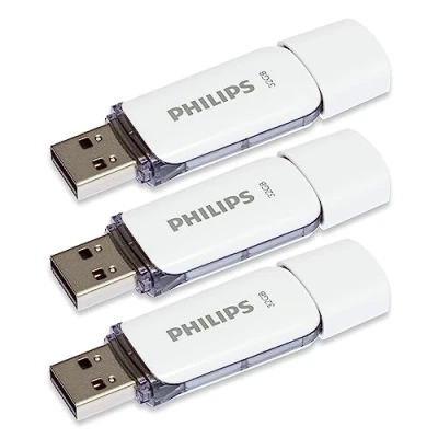 Bild av Philips Snow Edition 2.0 USB minne 3x 32GB för PC, bärbar dator, datalagring, läshastighet upp till 23 MB/s