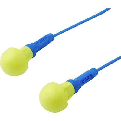 Bild av 3M EX01020, Återanvändbara öronproppar, I öra, Blå, Gul, Kabel, 38 dB, Polyuretan, Polyvinylklorid (PVC)
