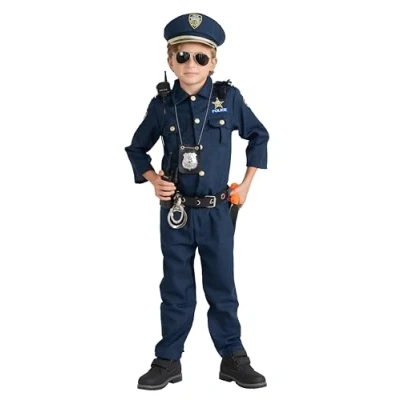 Bild av Dress Up America Deluxe polis kläddräkt för barn