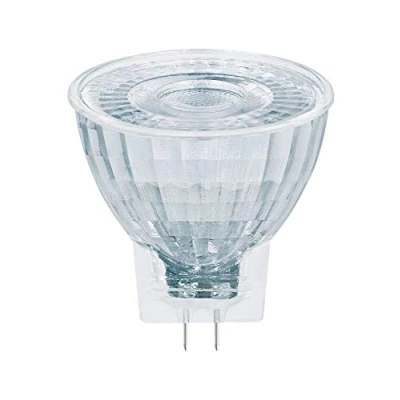 Bild av OSRAM dimbar MR11 LED reflektorlampa med GU4 sockel, varm vit (2700K), glaspot, 4,50 W, ersättning för 35 W reflektorlampa, SUPERSTAR 12 V