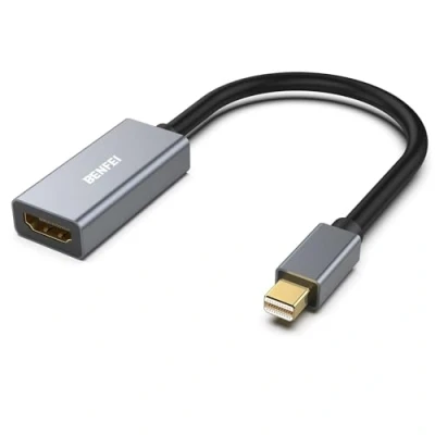 Bild av BENFEI Mini DisplayPort till HDMI adapter, Thunderbolt 2 adapter kompatibel med MacBook Air/Pro, Microsoft Surface Pro/Dock, Monitor, Projektor [Guldpläterade kontakter och aluminiumskal