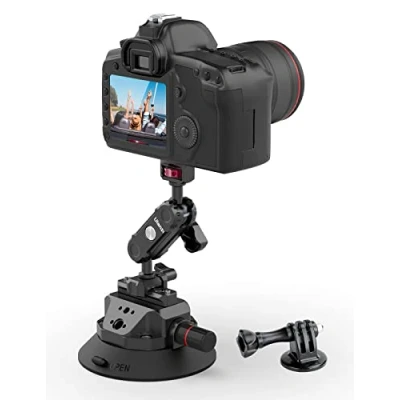 Bild av ULANZI SC 02 4,5 tum kamera bil sugkopp hållare för GoPro, vakuum sugkoppshållare med pump och snabbkoppling NOTA Magic arm, bilhållare DJI OSMO, GoPro Hero, Nikon, Sony, DSLR