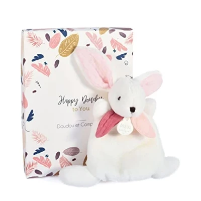 Bild av DOUDOU et Compagnie Mini Rabbit HAPPY Boho Rosa 17 cm DC3882
