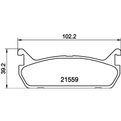 Bild av HELLA 8DB 355 016 601 Jeu de plaquettes frein non préparé pour indicateur d&#039;usure MAZDA: MX 5 I, FAMILIA 4, 323 C IV 3/5 portes
