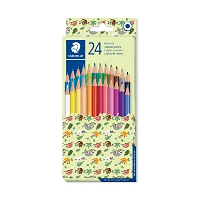 Bild av STAEDTLER 175 PMCD24 träfria färgpennor i mönsterblandad design blandade färger (förpackning med 24)