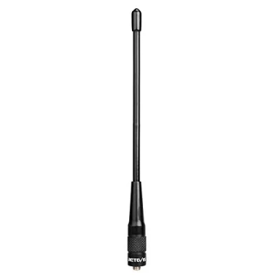 Bild av Retevis RHD701 Walkie talkie VHF/UHF antenn kompatibel med Baofeng UV 5R Plus BF 88E 5RTP 888S 5RA 5RB 5RC RT5 RT5R RT5RV RT86 Dual Band SMA F hög förstärkningsantenn (1