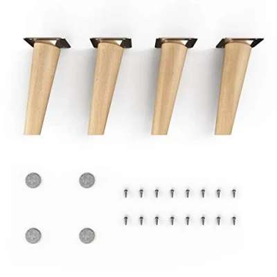 Bild av sossai Möbelben i oljebehandlat bokträ CLIF ROUND HMF2 15 cm hög runda sned design för byråer skåp hyllor