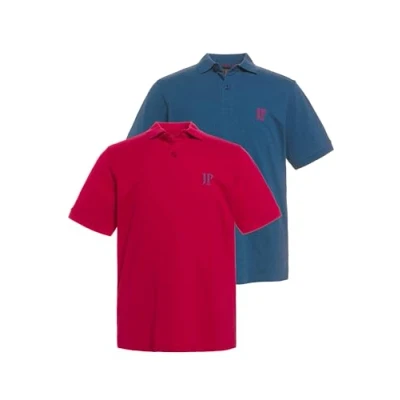 Bild av JP1880 2ERPACK Seitenschlitze Regular FIT Piké, Storlek: 7XL, Magenta