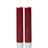 Bild av LED Stabkerzen &quot;Flamme&quot;, 2er Set, rot, 15x2cm