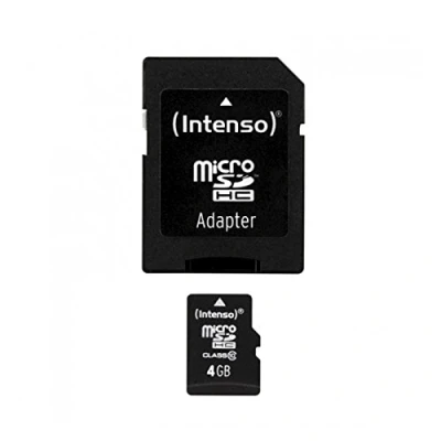 Bild av Intenso 3413450 Micro SDHC 4 GB Minneskort Inklusive SD adapter, Svart
