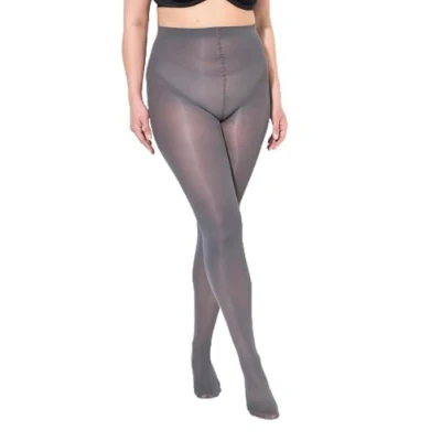 Bild av Ulla popken damer stora storlekar överdimensionerade plus size essential mikrofiber strumpbyxor, 60 den, Mörkgrå, 52 54