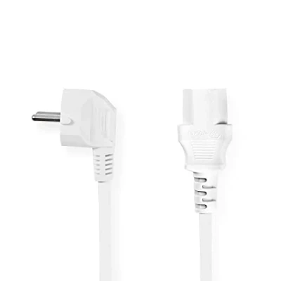 Bild av Nedis CEGP10000WT100 strömkabel Schuko kontakt, vinklad IEC 320 C13 10 m vit