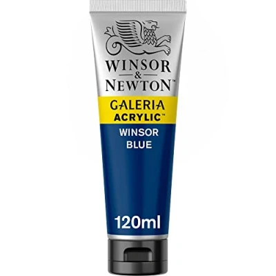 Bild av Winsor &amp; Newton 2131706 Galeria akrylfärg, hög pigmentering, ljusäkta, krispig konsistens, 120 ml rör winsorblå