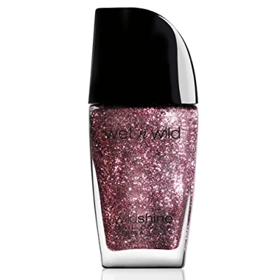 Bild av Wet n Wild, Wild Shine Nail Color, Nagellack med Långvarig och Snabbtorkande Formula, Jämn Applicering Full Täckning Bara 1 Lager, Fri från Formaldehyd, Toluen Ftalater, Sparked
