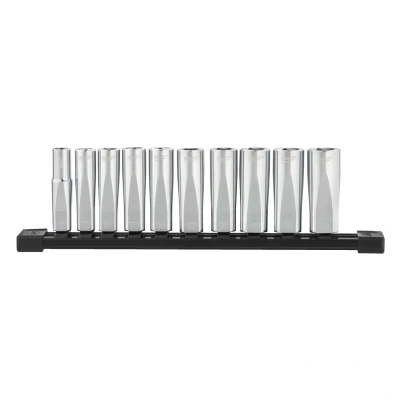 Bild av Milwaukee 4932492509 Hylssats 3/8&quot;, långa, 10 delar Metrisk