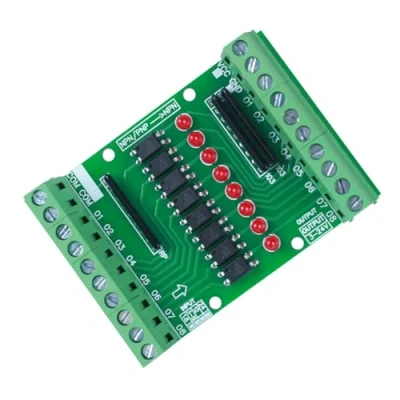 Bild av Optocoupler isoleringsplatta, 8CH optokkopplare isoleringsmodul DC 3,3 V 5 8 kanals PNP NPN låg hög nivå utsignalomvandlare