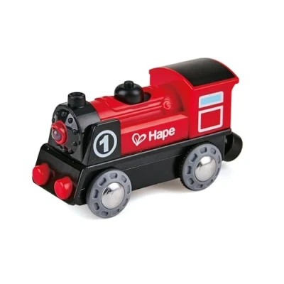Bild av Hape Battery Powered Train Engine No. 1 Red and Black for Ages 3+