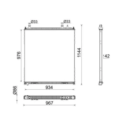 Bild av Kylare, motorkylning Mahle CR 106 000P