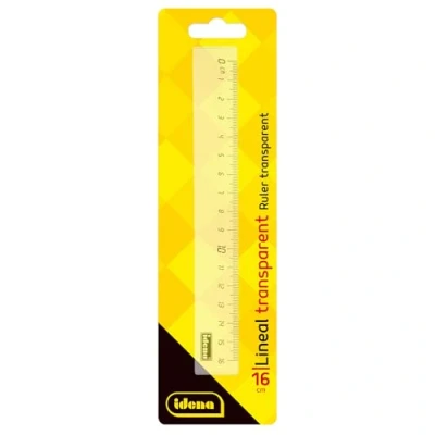 Bild av Idena 602052 linjal av plast, 16 cm längd, transparent, 1 st
