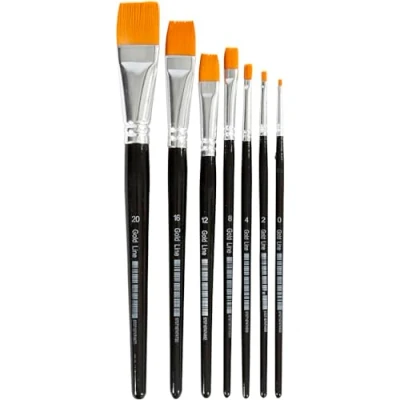Bild av Creativ Company Gold Line Brushes 7 mixed