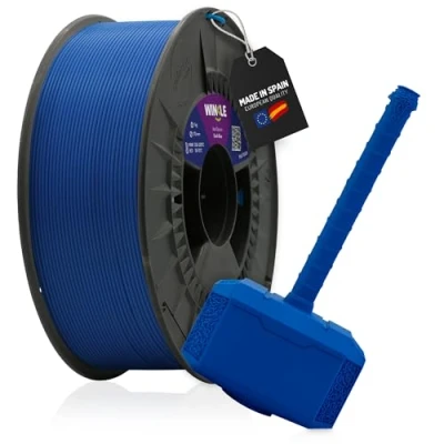 Bild av WINKLE PLA Tough filament (resistent) mörkblå 3D skrivare 1,75 mm 300 g blå superseghet hårdhet spole