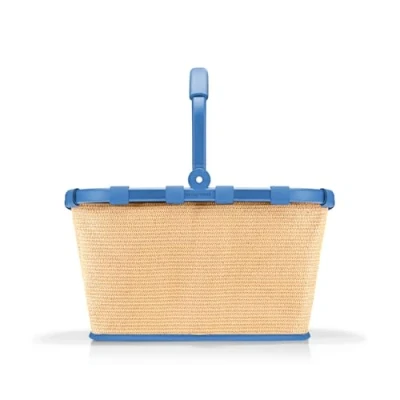 Bild av reisenthel carrybag stabil Shoppingkorg med gott om lagringsutrymme och praktisk innerficka elegant vattenavvisande design, Ram raffia blå,