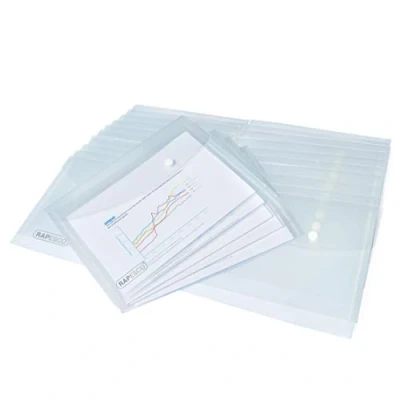 Bild av Rapesco 1501 transparent dokumentmapp, A5, transparent, 50 stycken