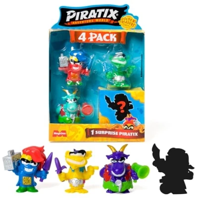 Bild av Piratix Golden Treasure Series 4 pack. Innehåller (1 överraskning) och tillbehör. Förpackning 2 av