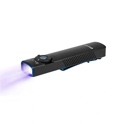 Bild av OLIGHT Arkfeld UV EDC lampa med ultraviolett belysning, kallt vitt ljus, 85 m, 1 000 lumen, uppladdningsbar, magnetisk, för fläckdetektering, ringorm, falska biljetter (svart)