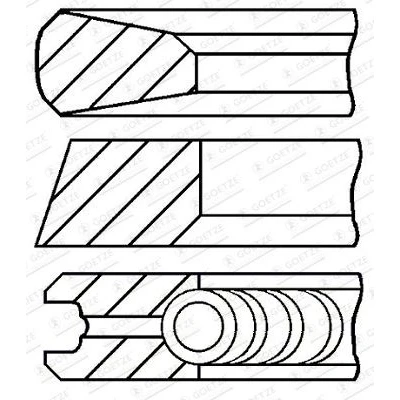 Bild av GOETZE ENGINE 08 437500 00 Jeu De Segments Pistons 130 LKZ Ring